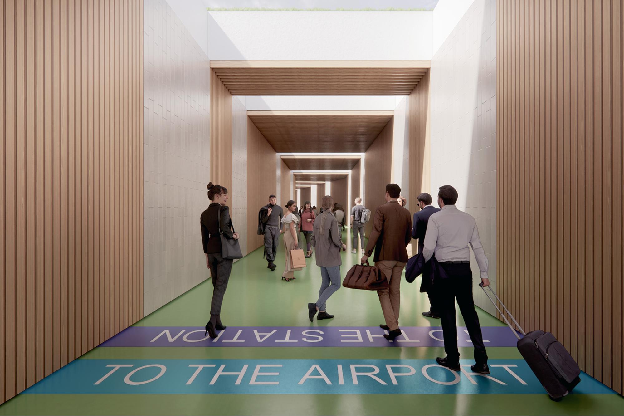 Tunel łączący terminal i stację kolejową / Program inwestycyjny Katowice Airport 2024–2028